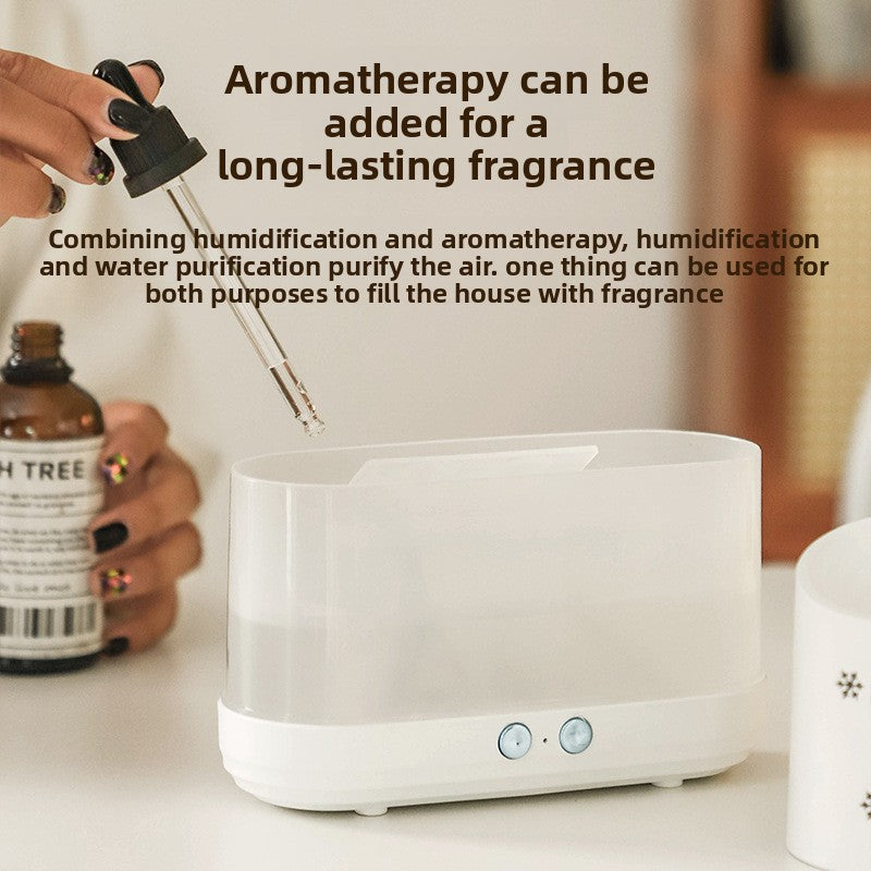 Creative Flame Simulation Humidifier with Aroma Diffuserr
